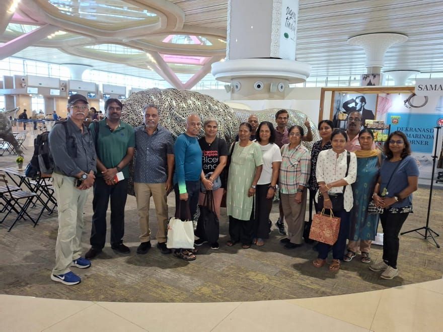 Sangam members gathered together for a group photograph during their Yogyakarta trip